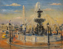 Gerard Hordijk, Place de la Concorde Parijs, olieverf op linnen, 27,5x35 cm