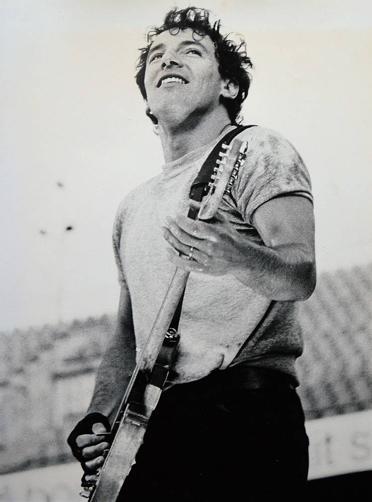 Silver gelatin photo of Bruce Springsteen in concert