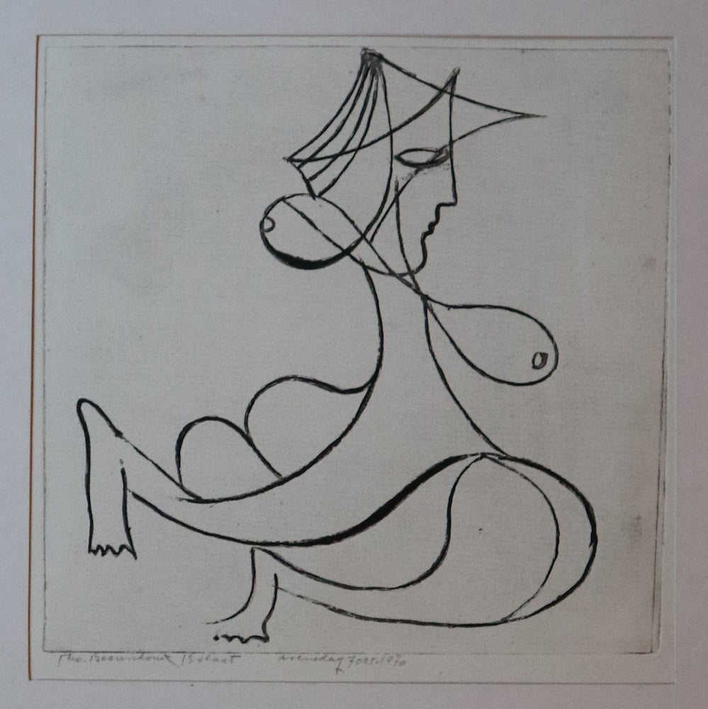 Theo Beerendonk. Abstract representation of a seated woman